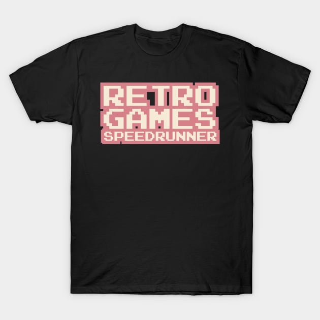 Retro Games Speedrunner T-Shirt by PCB1981